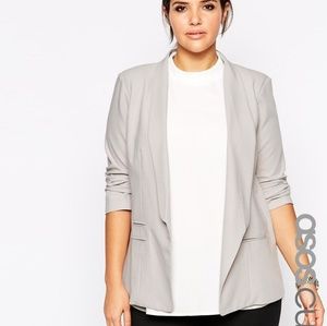 ASOS CURVE Blazer in Crepe with Slim Lapel